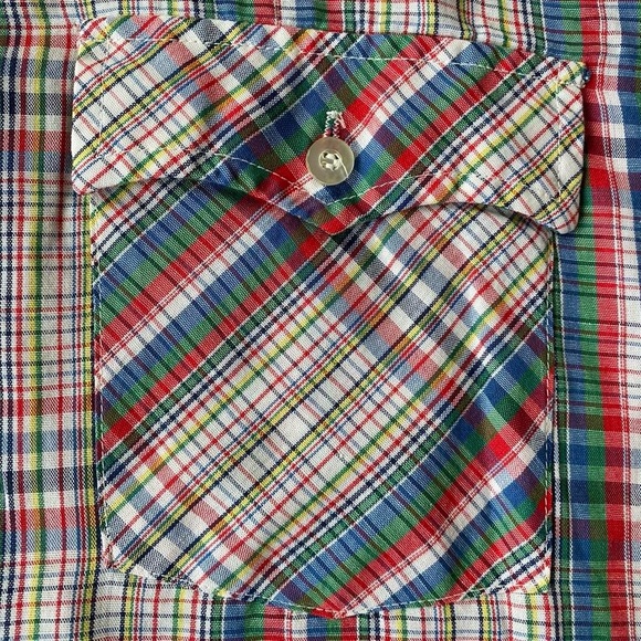 70s vintage plaid western button up - Picture 2 of 3